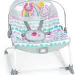 Bright Starts Rosy Rainbow Infant to Toddler Rocker with Vibrations, Baby Seat for Girl or Boy, Newborn +