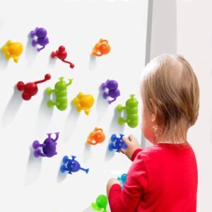 BAIVYLE 18 Pack Animal Shape Suction Toys - Silicone Bath & Stacking Fun - Image 5