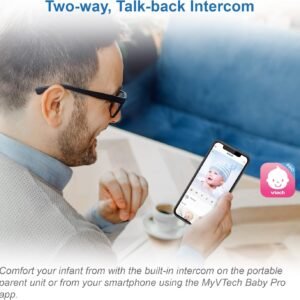 VTech RM2751 Baby Monitor: 1080p WiFi Video, 2.8" Display, Night Light - Image 5