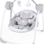 Ingenuity Comfort 2 Go Portable Swing Cuddle Lamb Compact Swing with TrueSpeed