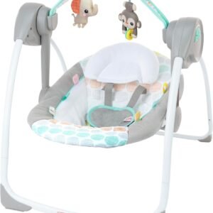 Bright Starts 6-Speed Portable Baby Swing with Music & Toy Bar - Whimsical Wild - Image 15