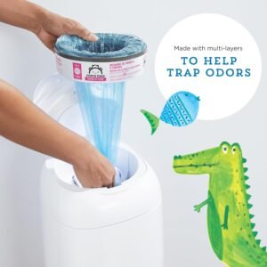 Mama Bear Blossoms Scented Diaper Pail Refills for Diaper Genie - 1080 Count - Image 3