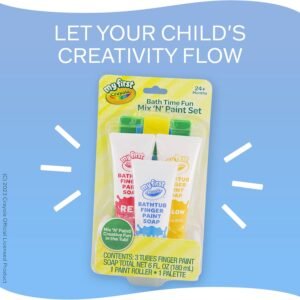 Crayola Bath Tub Brush & Finger Paint Soap Set for Fun Bathtime Play - Image 4