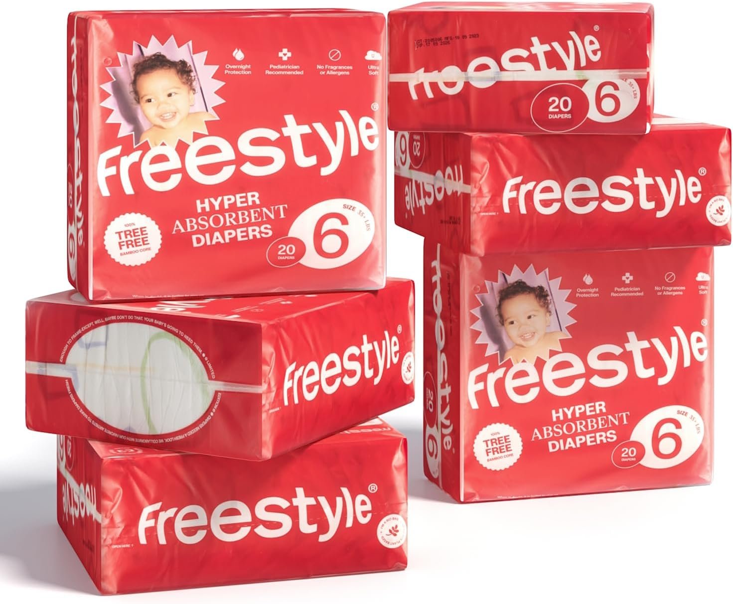 Hyper Absorbent Size 6 Freestyle Diapers