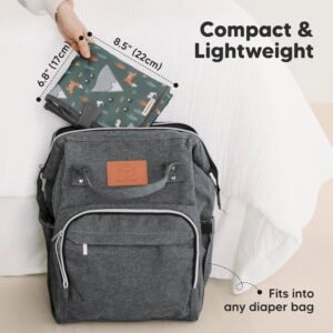 KeaBabies Portable Diaper Changing Pad - Waterproof & Easy Clean (Woods) - Image 2