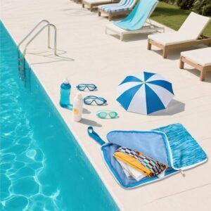 Waterproof Wet Dry Bag Towel 2-in-1 | Oxford Cloth Zipper Handle - Image 2