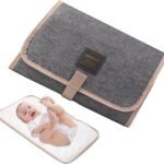 Foldable Baby Diaper Changing Pad, Waterproof Comfortable Portable Diaper Pad Changing Mat, Waterproof Foldable Baby Travel for Journeys & Newborns Home Outside (Grey)