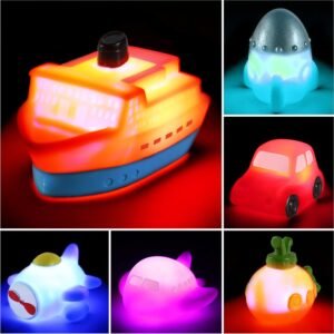 6-Pack Light-Up Boat Bath Toys