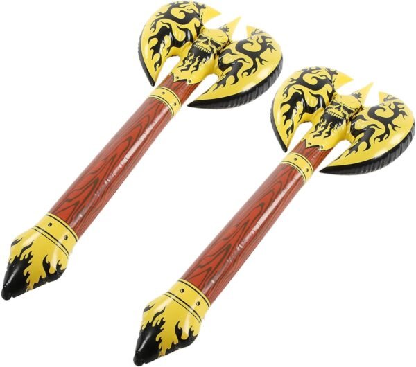 Inflatable Axe Throwing Game, Inflatable Toys 2Pcs Double Sided Inflatable Hatchet Toy Toy Axe Water Party Pool Float Inflatable Children Toys for Kids Playing Pool Parties