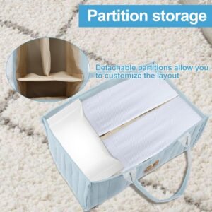 2PCS Baby Diaper Caddy Organizer - Nursery Storage Basket for Newborns - Image 4