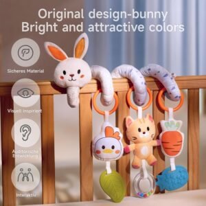 TUMAMA Spiral Car Seat Toy for Infants 0-12 Months – Rattle & Teether - Image 7