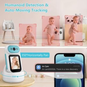 MYPIN Smart Indoor Camera: 2K Video Call, 350° Pan, Night Vision, Pet/Nanny Monitor - Image 7