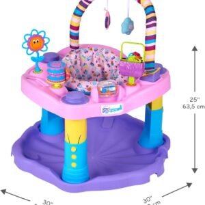 Bounce & Learn Exersaucer Sweet Tea Party – Pink, Purple, Yellow - Image 5
