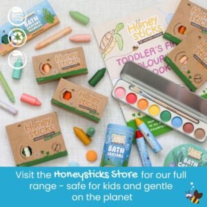 Honeysticks Jumbo Bath Crayons (16 Pack) - Non-Toxic, Natural, Safe for Toddlers & Kids - Image 7