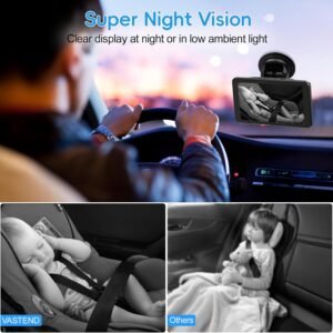 VASTEND Baby Car Camera 1080P with 5-Inch Monitor & Night Vision - Image 4