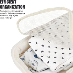 Waterproof Diaper Bag Organizing Pouches - 2PCS Reusable Mesh Pods - Image 3