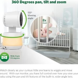 LeapFrog LF925HD 1080p WiFi Baby Monitor | 360° Pan & Tilt, 5" HD Display - Image 4