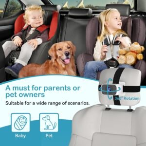 Pemacom Baby Car Camera for Twins: 7'' HD Dual Screen, Night Vision - Image 4