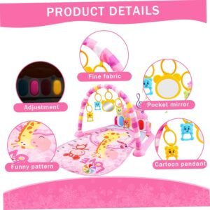 3D Baby Playmat with Piano & Ring Bell – Safe Kick & Play Gym for Toddlers - Image 3