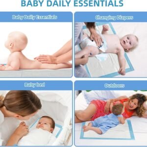 NEXCOV 100 Pack Waterproof Disposable Baby Changing Pads - Super Absorbent - Image 4