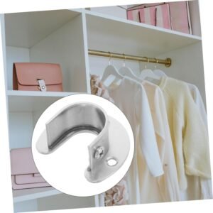 Heavy Duty Stainless Steel Closet Pole - Flange Seat Wardrobe Hanger - Image 5