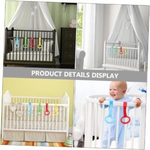 YARNOW 5pcs Easy Grip Standing Pull Rings for Newborn Crib Assist - Image 4