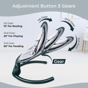 Portable Baby Swing for Infants - 3 Positions, 5 Speeds, Remote Control - Image 4