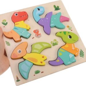 Montessori Wooden Animal Puzzle for Shape Sorting & Fine Motor Skills - Image 4