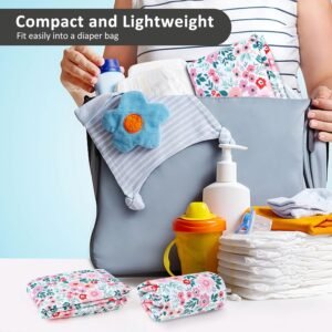 Reusable Waterproof Baby Diaper Changing Pad 21.6" x 31.5" - Soft, Absorbent & Portable (Flower Design) - Image 5