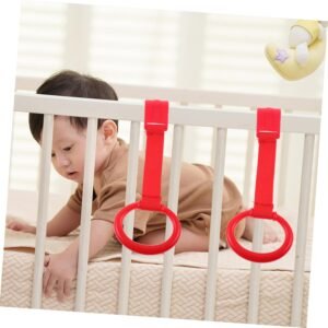 HOODANCOS 2-Pack Red Hanging Pull Rings for Newborns – Safe Walking Assist - Image 7