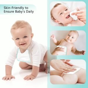 54 Pcs Reusable Flannel Baby Wipes – Soft, Washable & Eco-Friendly 8"x8" - Image 7