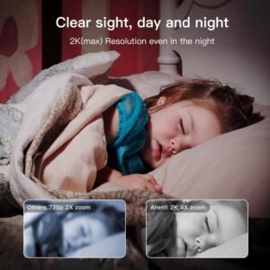ARENTE Baby Monitor 3T: 360° View, Temp & Humidity Sensor, Night Vision - Image 5