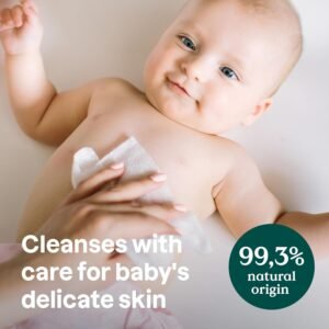 Biodegradable Baby Wipes - Unscented Plant-Based Diaper Wipes (72 Count, 3 Pack) - Image 2