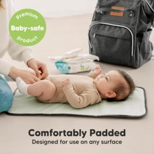 KeaBabies Portable Diaper Changing Pad - Waterproof & Easy Clean (Woods) - Image 5