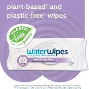 Plastic-Free WaterWipes: 99% Water-Based Hypoallergenic Baby Wipes (60) - Image 4
