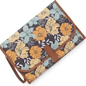 Travel Change Mat Infant Newborn Diaper Changing Pad with Carrying Strap Portable Foldable Sheet Bed Pad Baby Essential