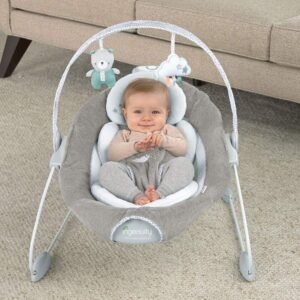 SmartBounce Baby Bouncer Seat with White Noise & Plush Toys for Infants 0-6 Mo - Image 5