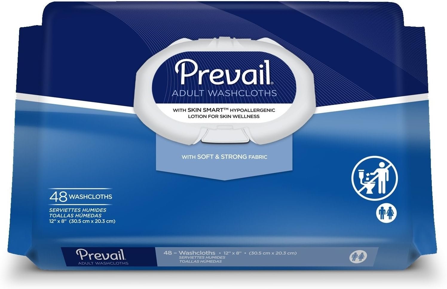 Prevail Adult Washcloths Soft Pack, 48 Count Pack