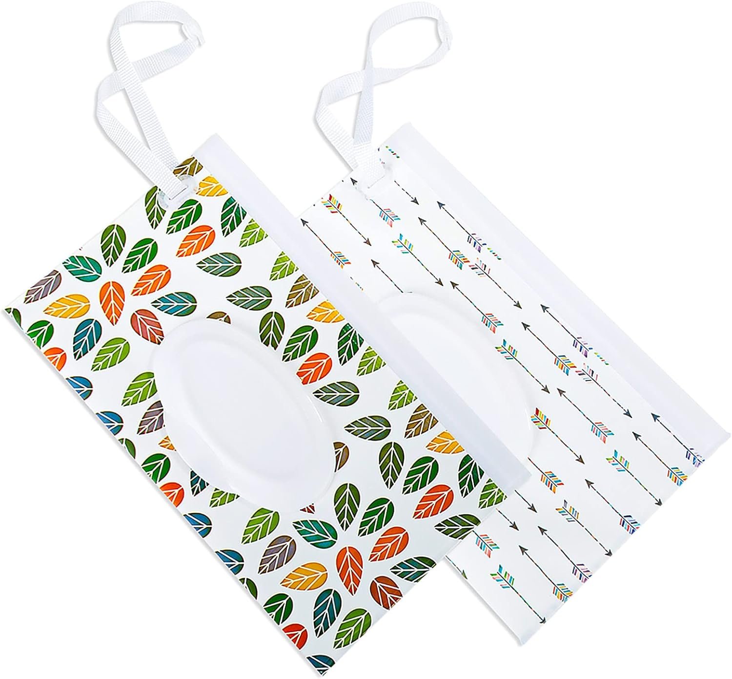 Provone 2PCS Wet Wipe Pouch, Travel Wipes Case Reusable Refillable Wet Wipe Bag Travel Wipes Dispenser Wipe Pouches for Baby or Personal