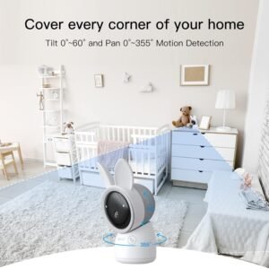 ARENTE Baby Monitor 3T: 360° View, Temp & Humidity Sensor, Night Vision - Image 3