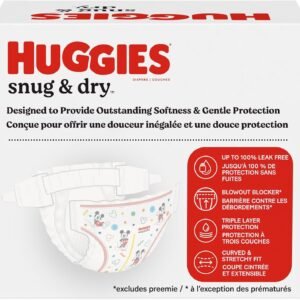 Huggies Snug & Dry Baby Diapers, Size 3, 168 Count - Ultimate Protection - Image 9