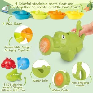 16PCS Water Table Toys for Toddlers 1-3 | Bath & Pool Fun for Ages 6-12M - Image 3