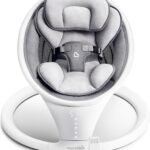 Munchkin Bluetooth Enabled Lightweight Baby Swing with Natural Sway in 5 Speeds and Remote Control