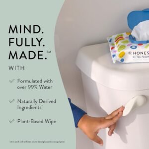 Plant-Based Flushable Toddler Wipes | 99% Water, Hypoallergenic, EWG Verified, 126 Count - Image 4