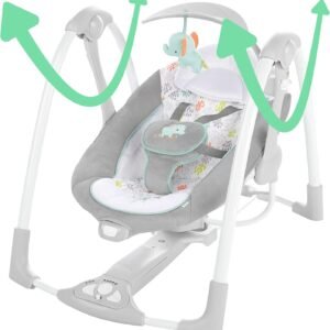 Inspiration 2-in-1 Baby Swing & Seat: Battery-Saving, Nature Sounds, 0-9 Months - Image 5