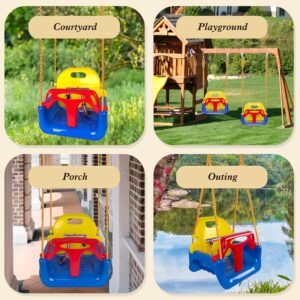 3-in-1 KINSPORY Infant Swing - Detachable Toddler Swing for Indoor/Outdoor Use, Blue - Image 3