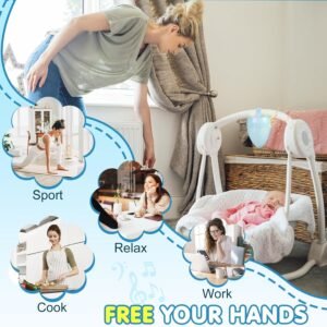 Rechargeable Baby Stroller Rocker | Soothing Sounds & Cry Sensor - Image 4