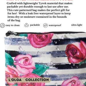 L'OLGA Striped Wet/Dry Bag | Lightweight Makeup & Toiletries Pouch - Image 9
