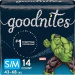 GoodNites Huggies Goodnites Training Pants, Boys Bedwetting NightTime Underwear, Size S/M, 43-68 lbs, 14 Count