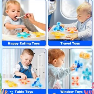 Vanmor Baby Bath Suction Cup Spinner Toys - 4 Pcs for Toddlers, Travel & Gifts - Image 6